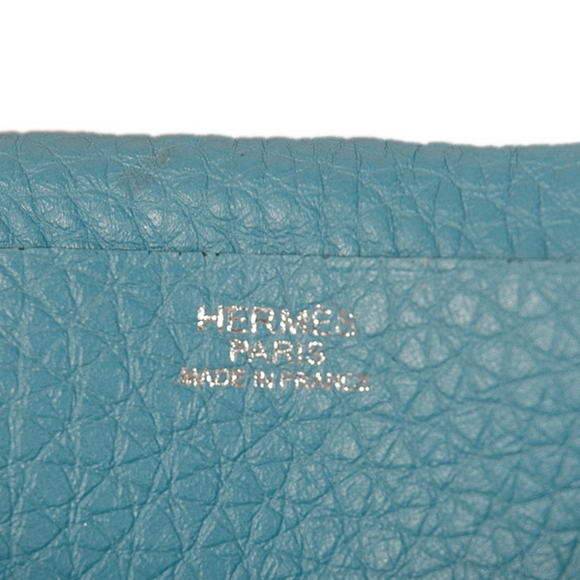 High Quality Hermes Bearn Japonaise Original Leather Wallet H8033 Blue Fake